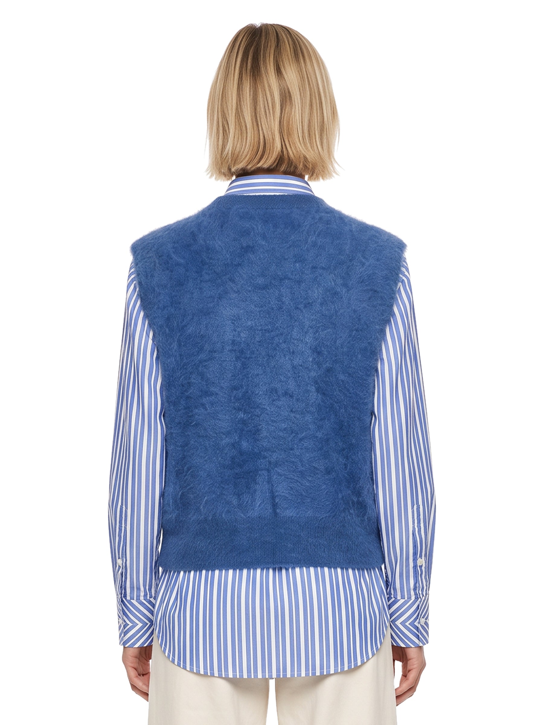 Maglia Belen smanicata in blu 