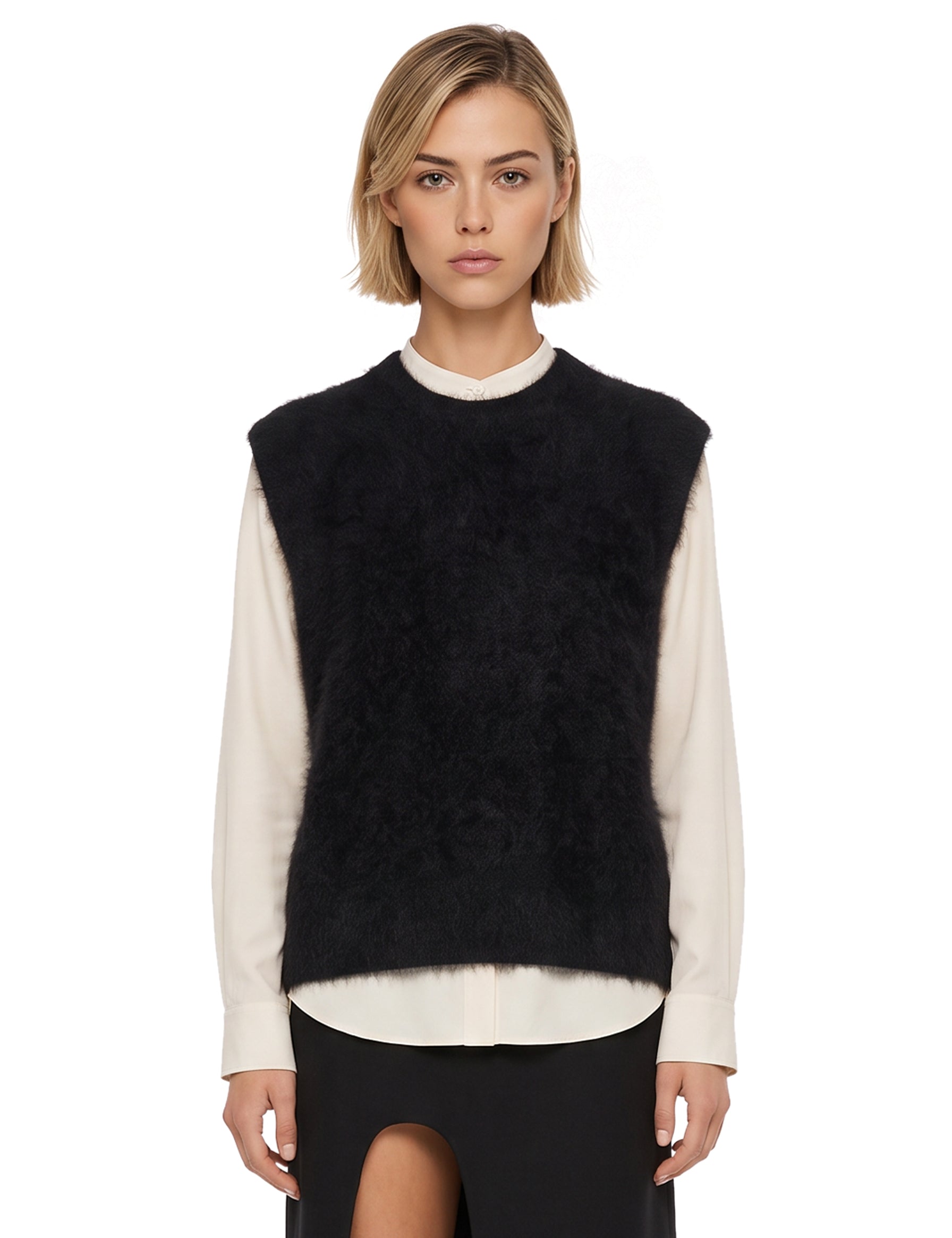Maglia Belen smanicata in nero 