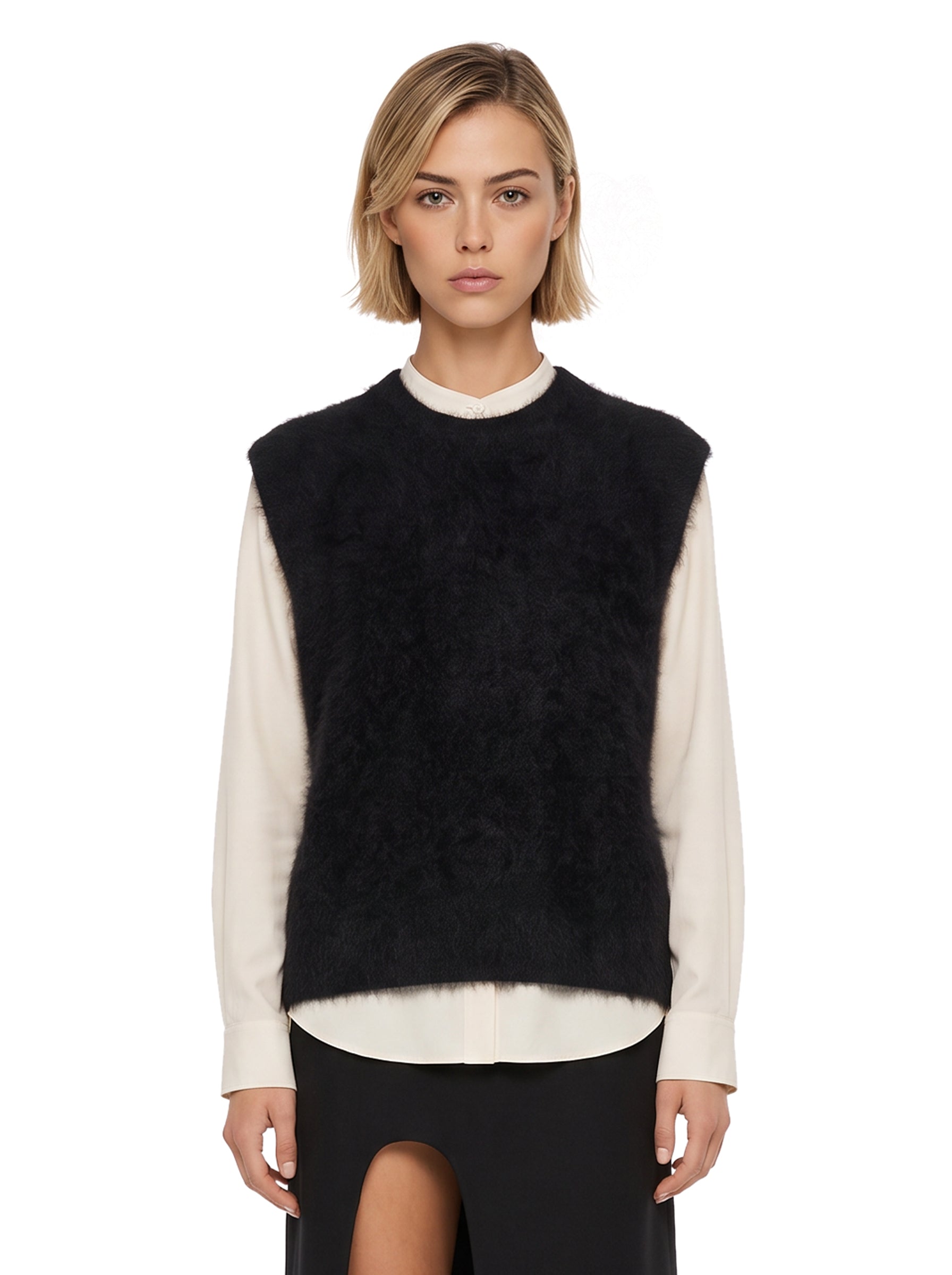 Maglia Belen smanicata in nero 