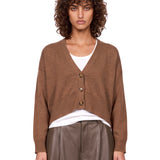 Cardigan Fiorella in marrone 