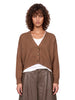 Cardigan Fiorella in marrone