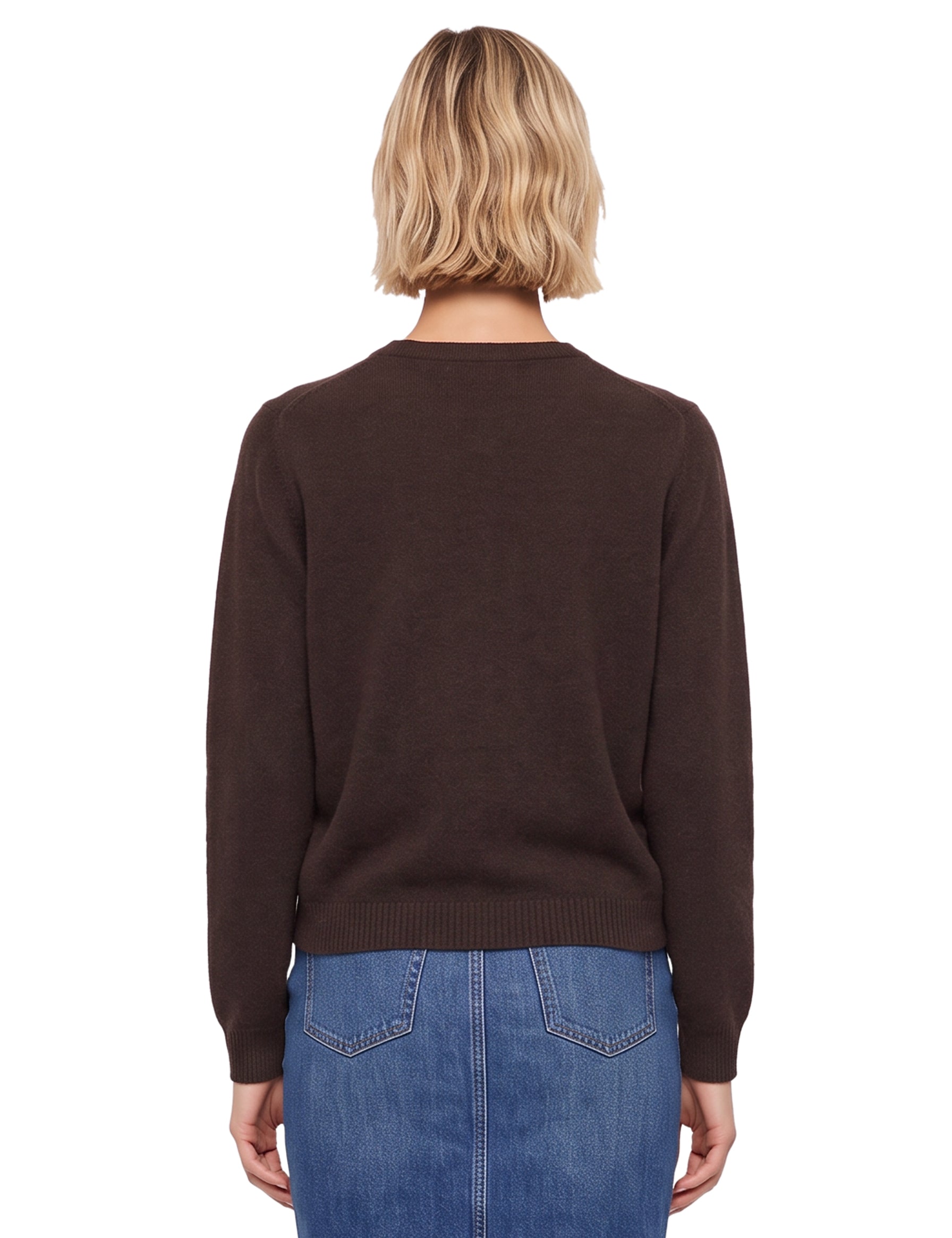 Cardigan Naline in marrone 