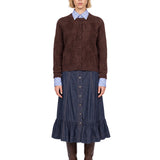 Cardigan Breeze in marrone 