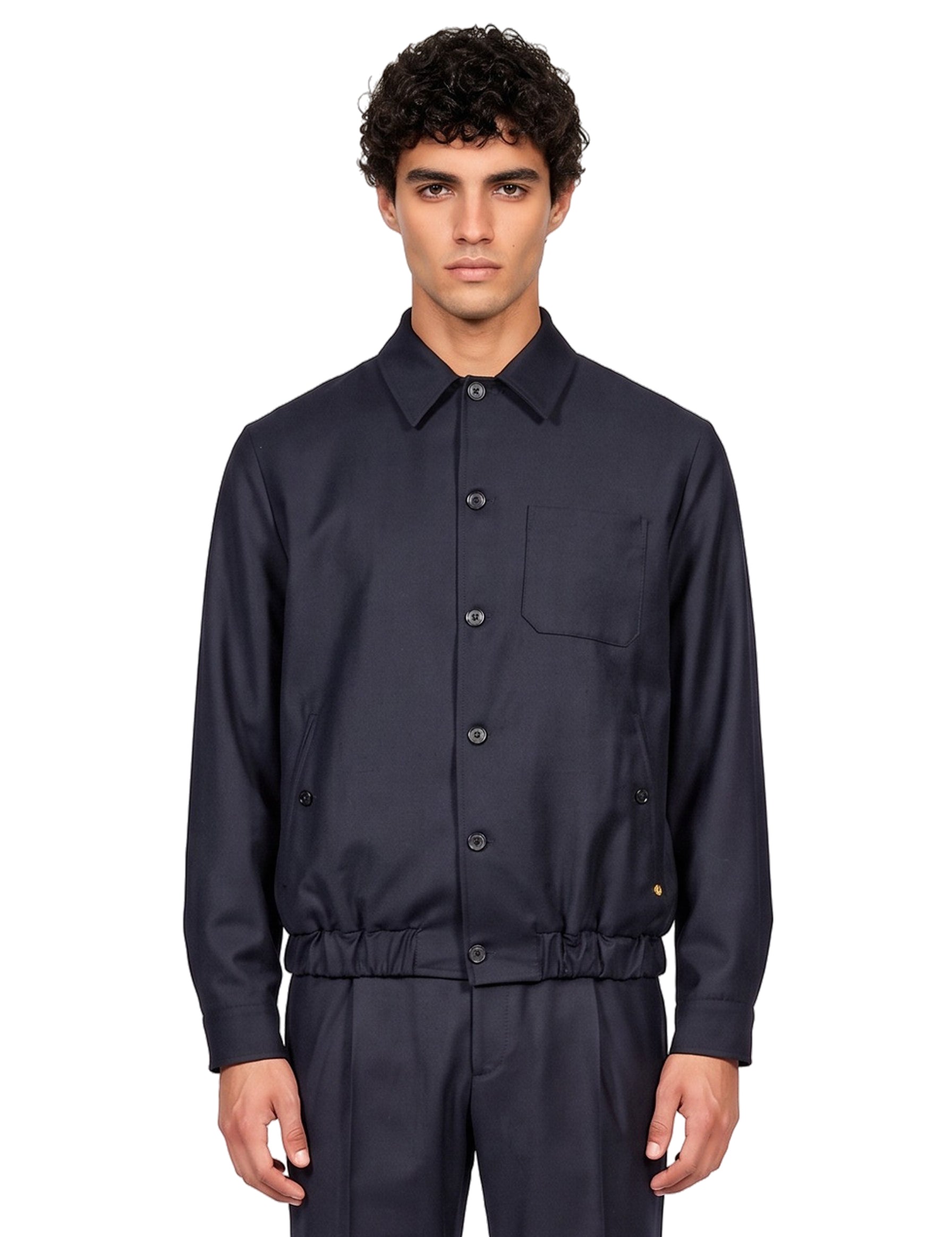 Giacca camicia Domi in blu 