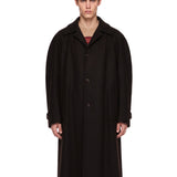 Cappotto monopetto oversize in marrone 