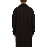 Cappotto monopetto oversize in marrone 