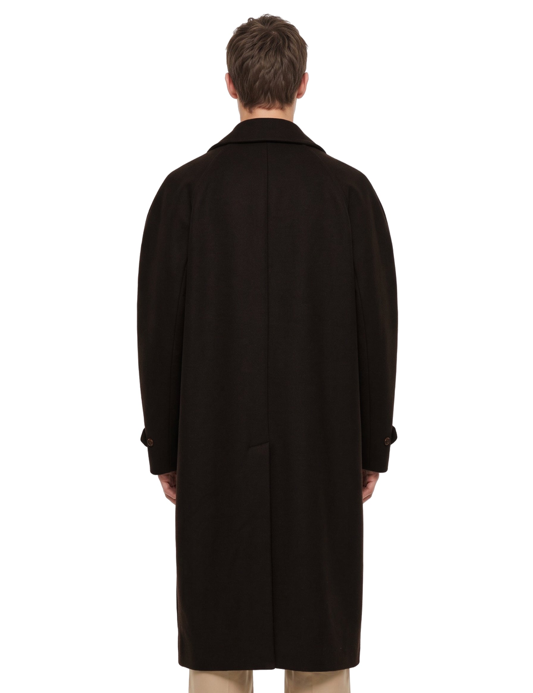 Cappotto monopetto oversize in marrone 