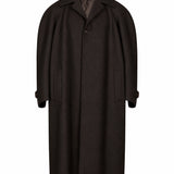Cappotto monopetto oversize in marrone 