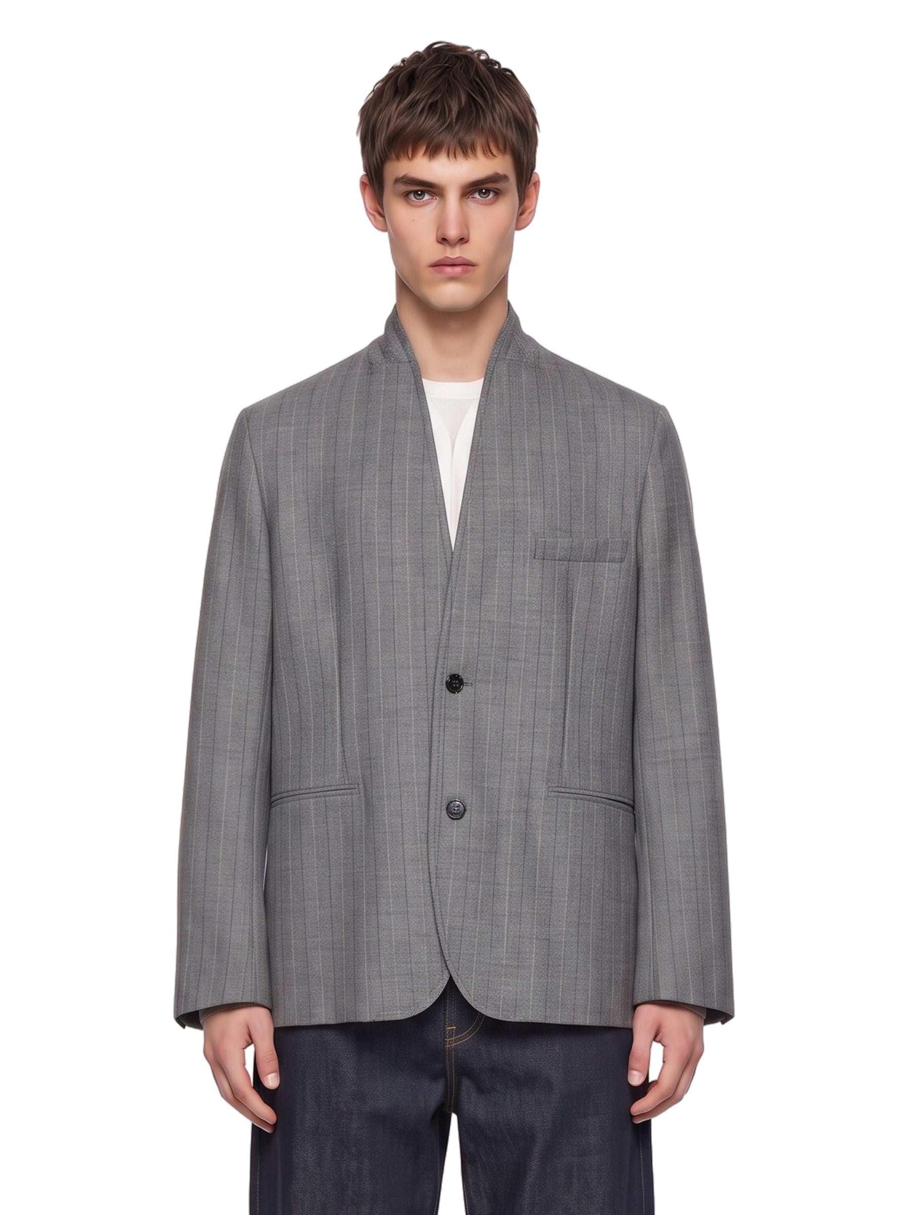 Blazer monopetto in grigio 