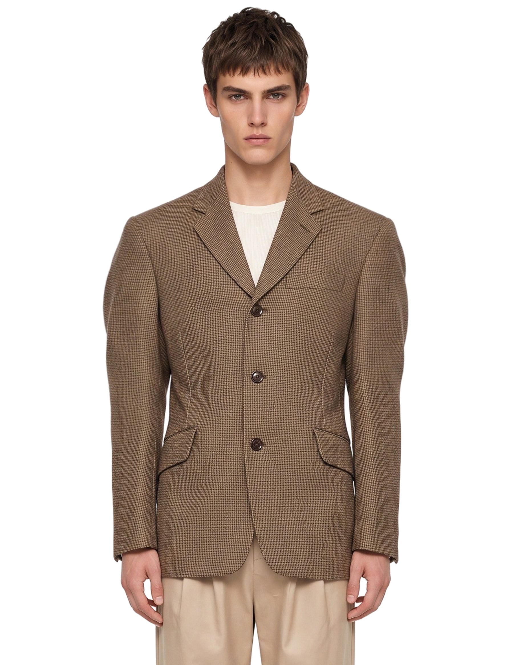 Blazer monopetto in marrone 