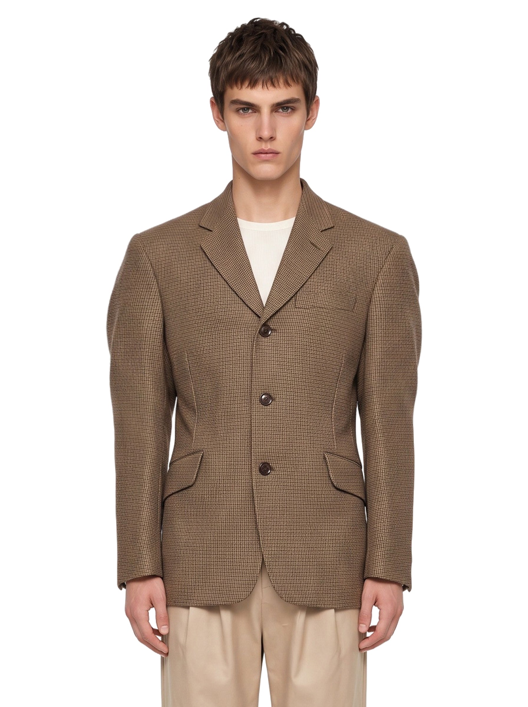 Blazer monopetto in marrone 