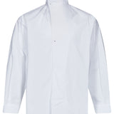 Camicia oversize collo alto in bianco 