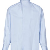 Camicia oversize collo alto in blu 