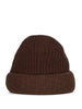Brown ribbed beanie