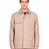 Giacca in tweed Castelluccio in beige 