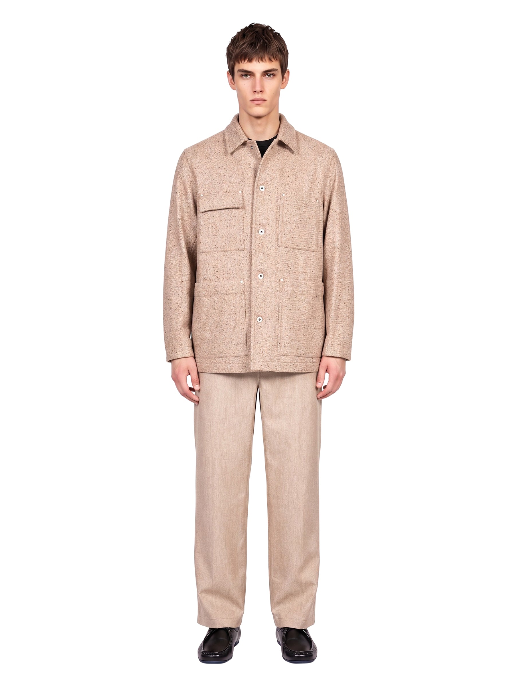 Giacca in tweed Castelluccio in beige 