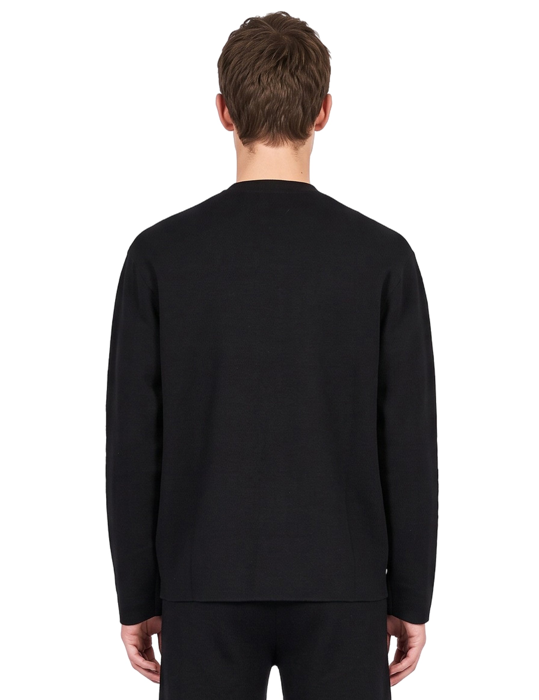 Maglia girocollo Fiumara in nero 