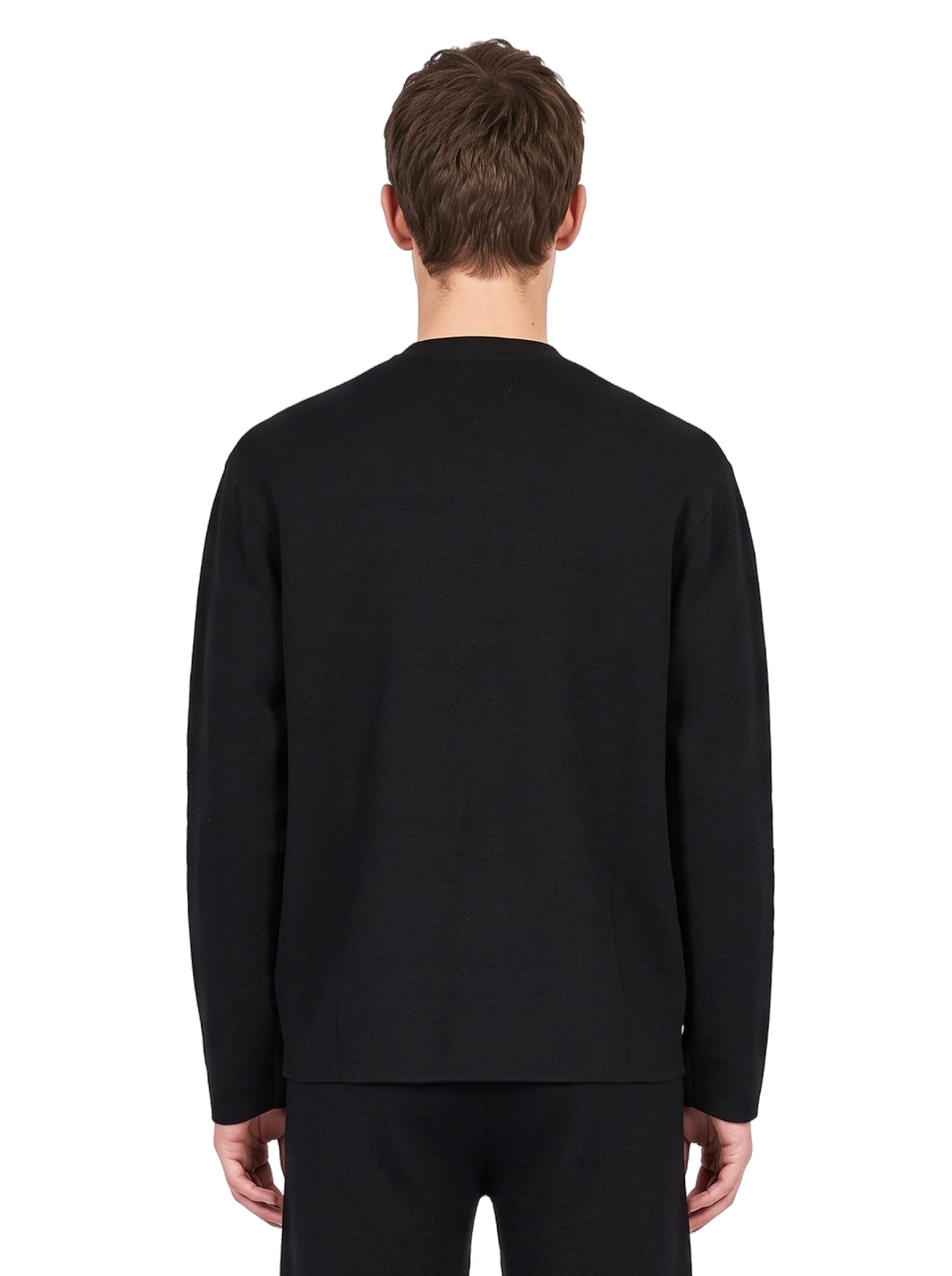 Maglia girocollo Fiumara in nero 