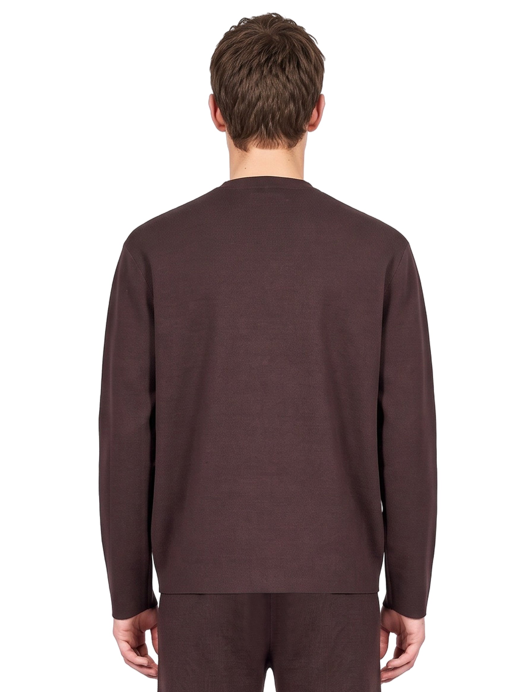 Maglia girocollo Fiumara in marrone 