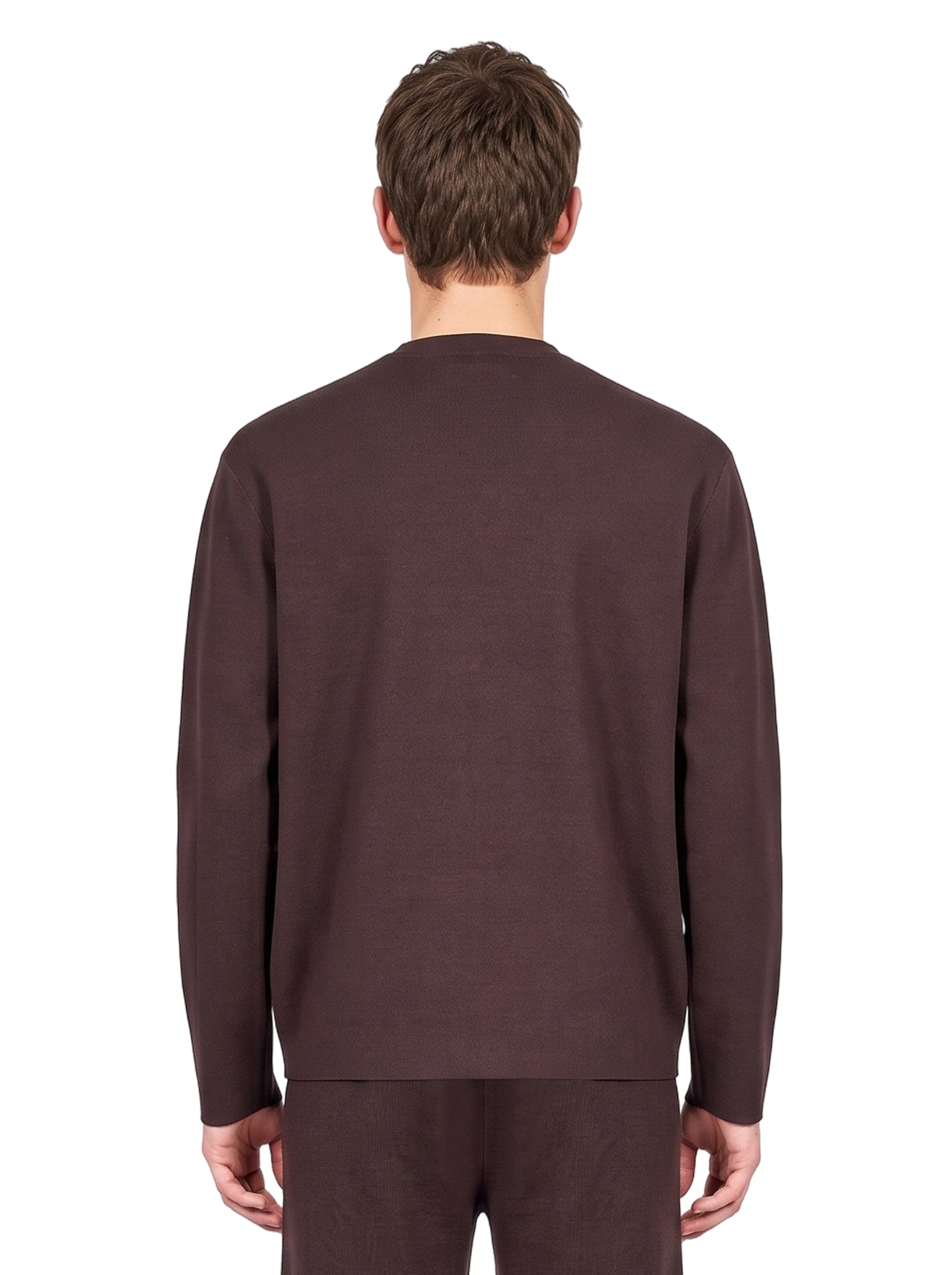 Maglia girocollo Fiumara in marrone 