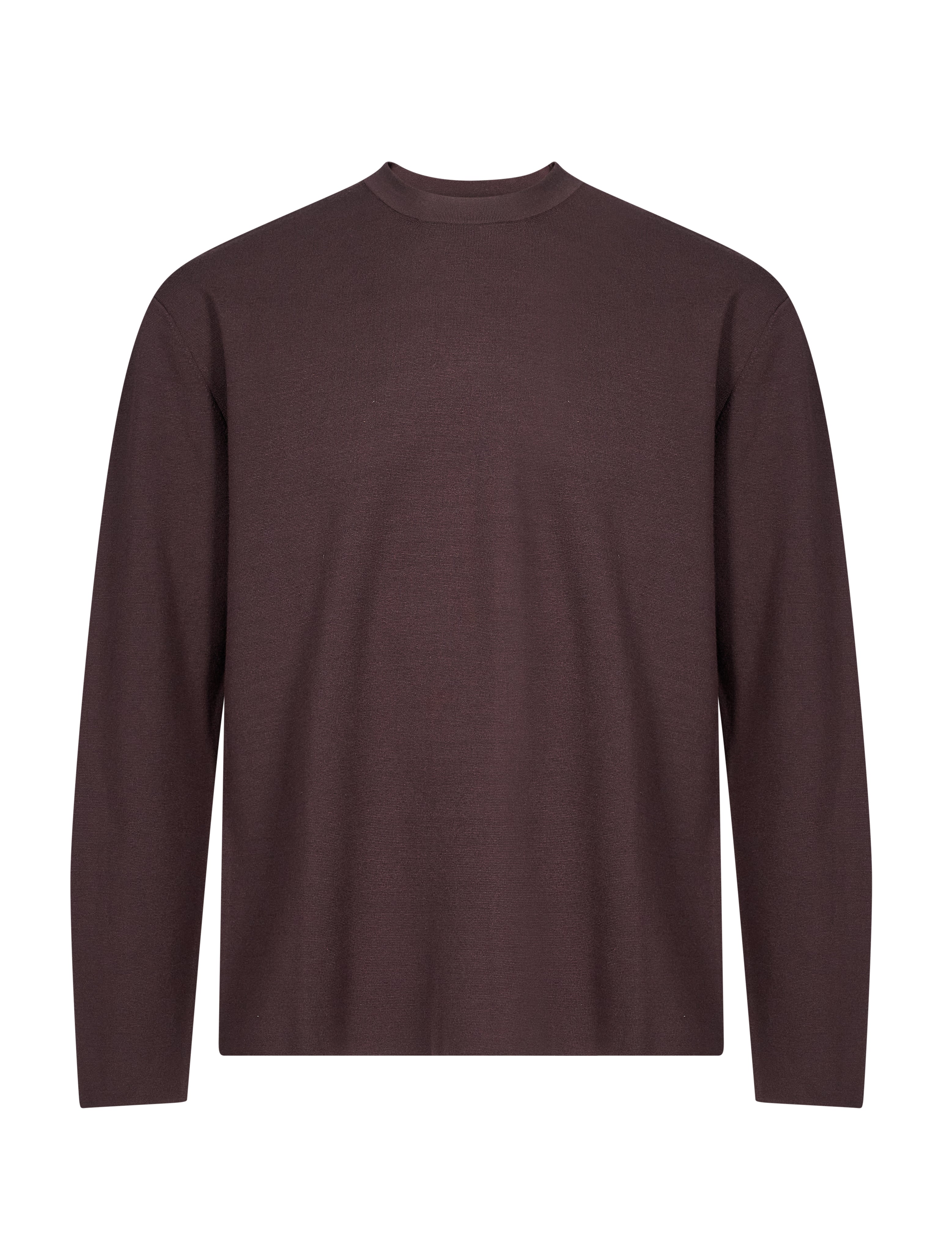Maglia girocollo Fiumara in marrone 