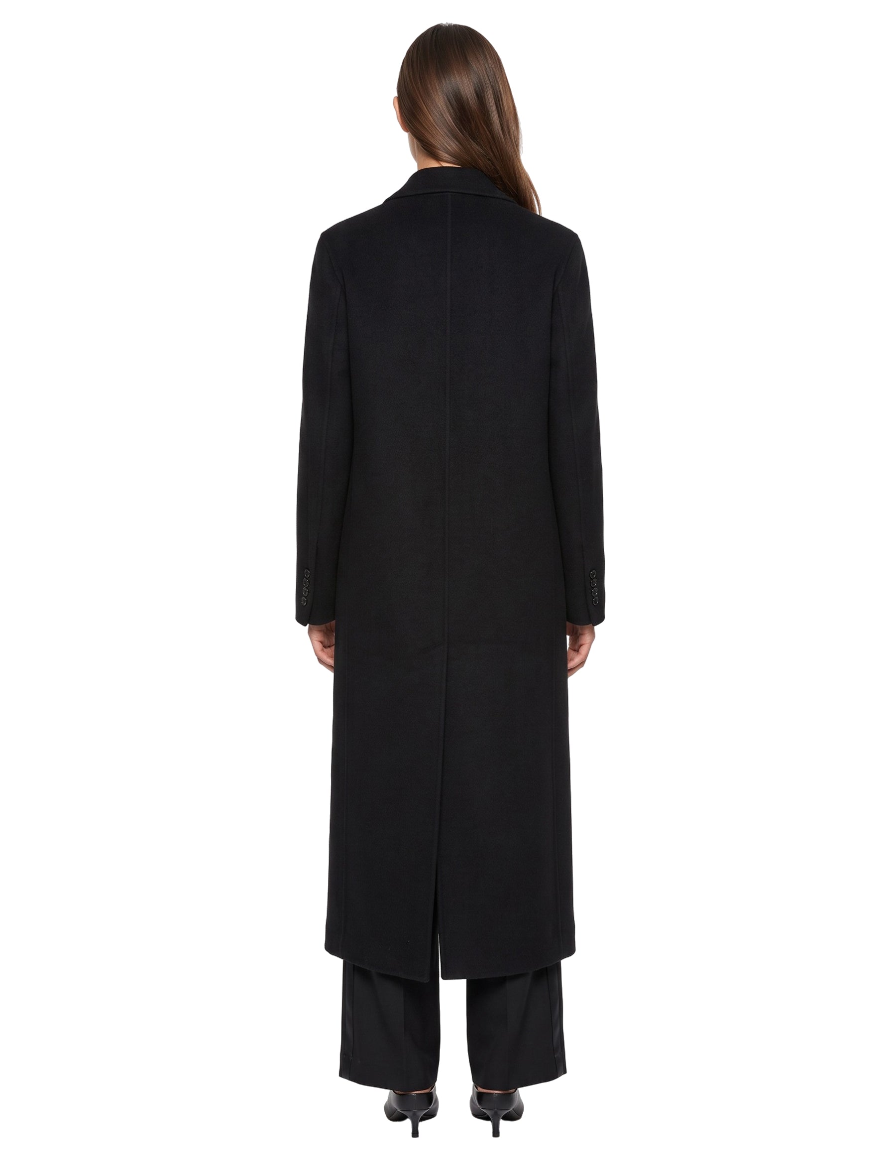Cappotto monopetto lungo in nero 