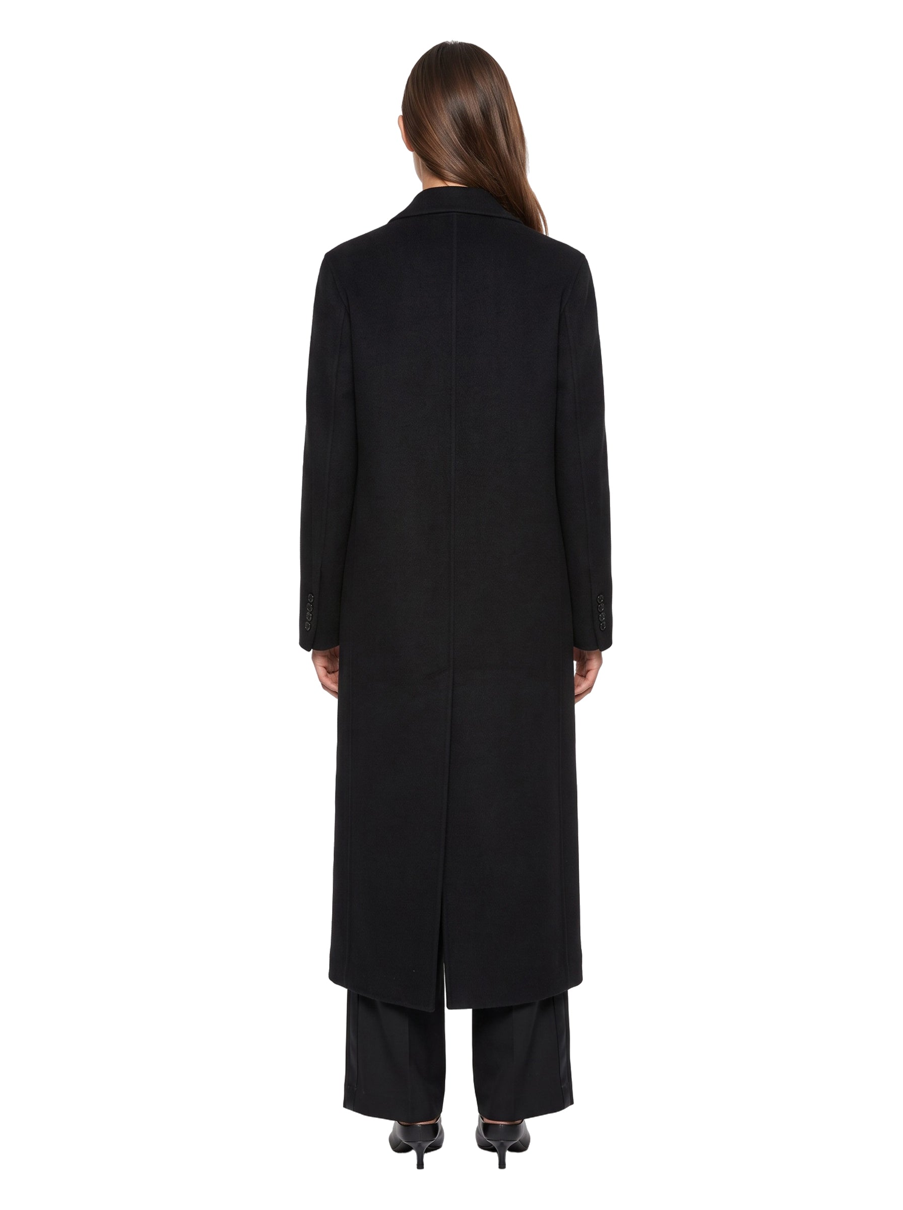 Cappotto monopetto lungo in nero 
