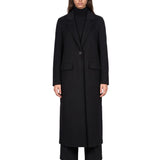 Cappotto monopetto lungo in nero 
