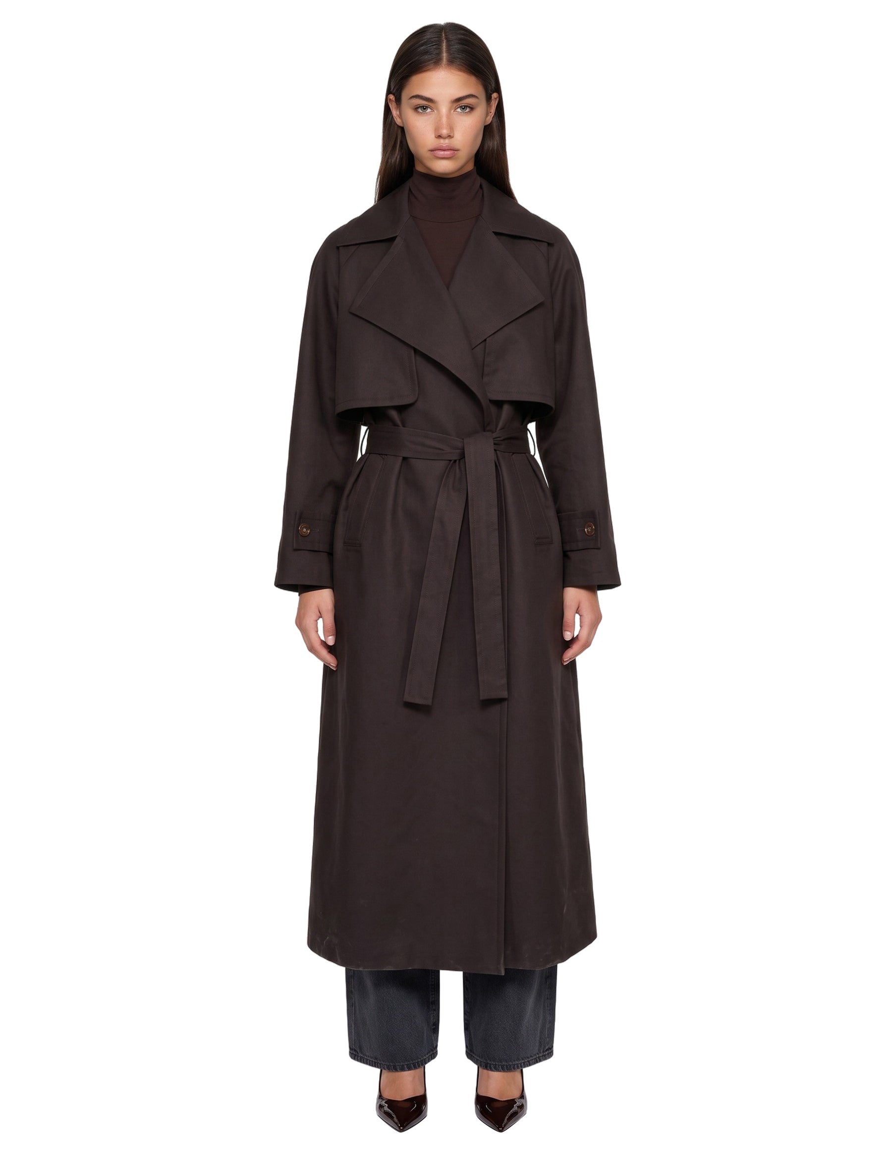 Trench Margherita in marrone 