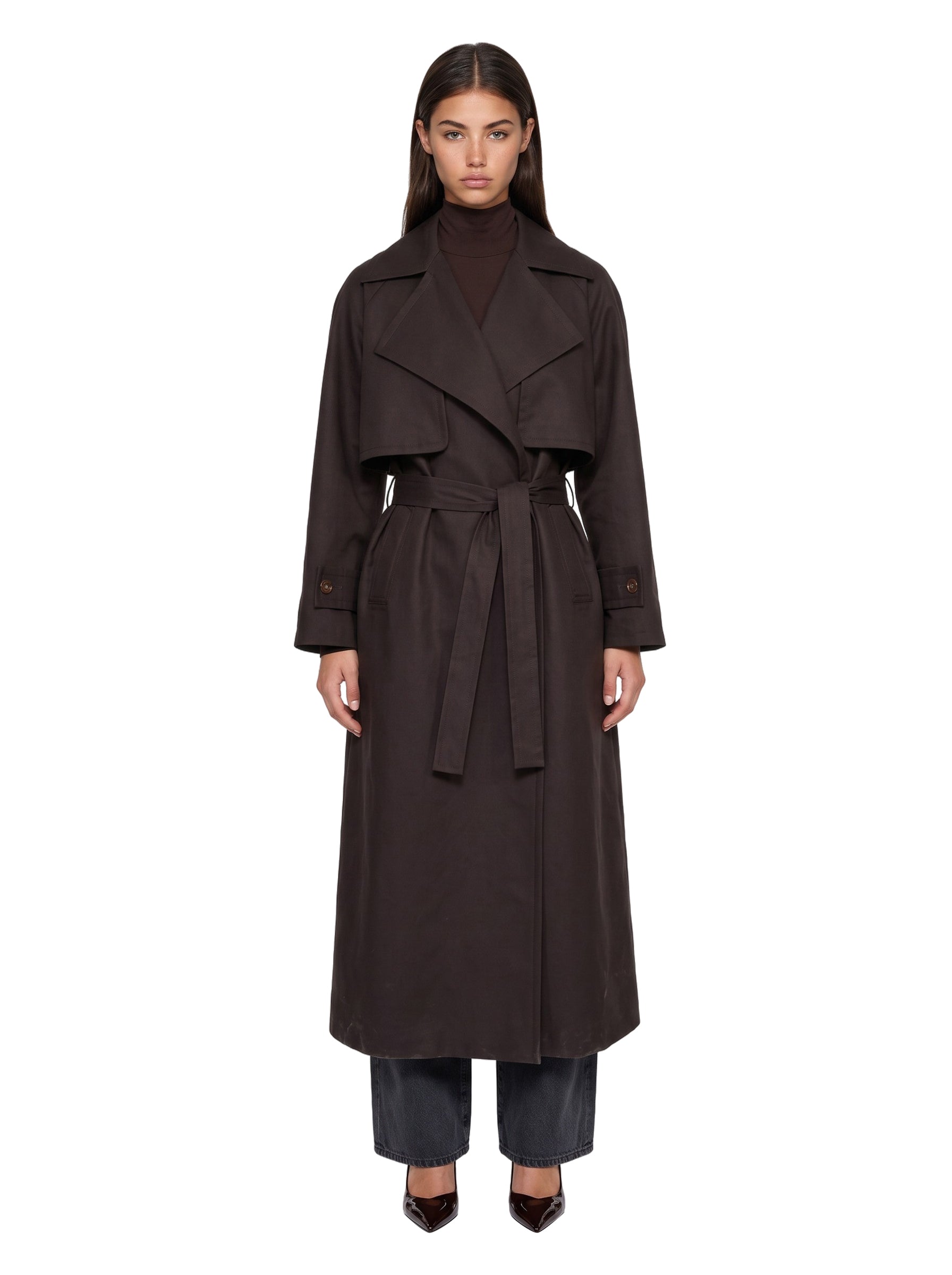 Trench Margherita in marrone 