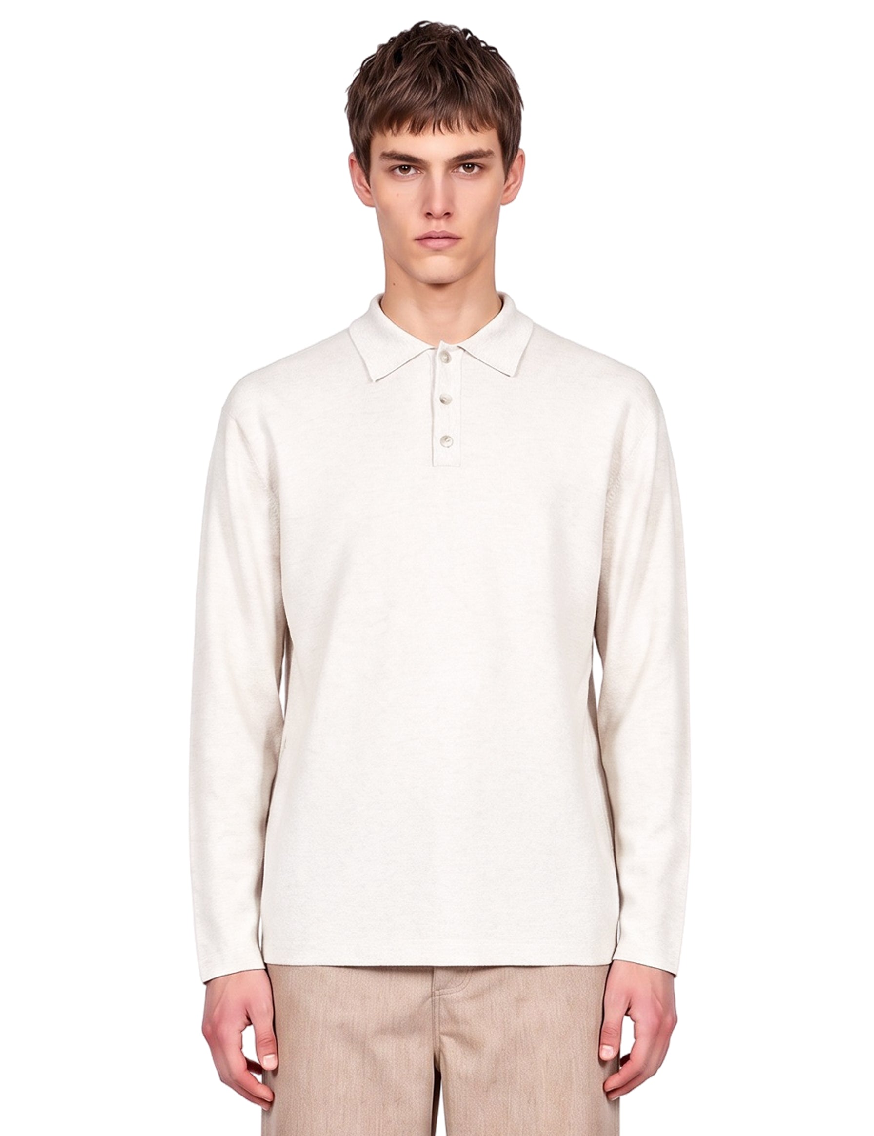 Polo in maglia Margrande in avorio 