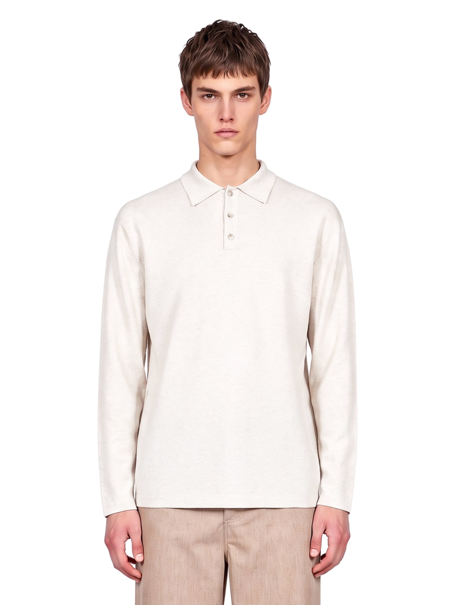 Polo in maglia Margrande in avorio 