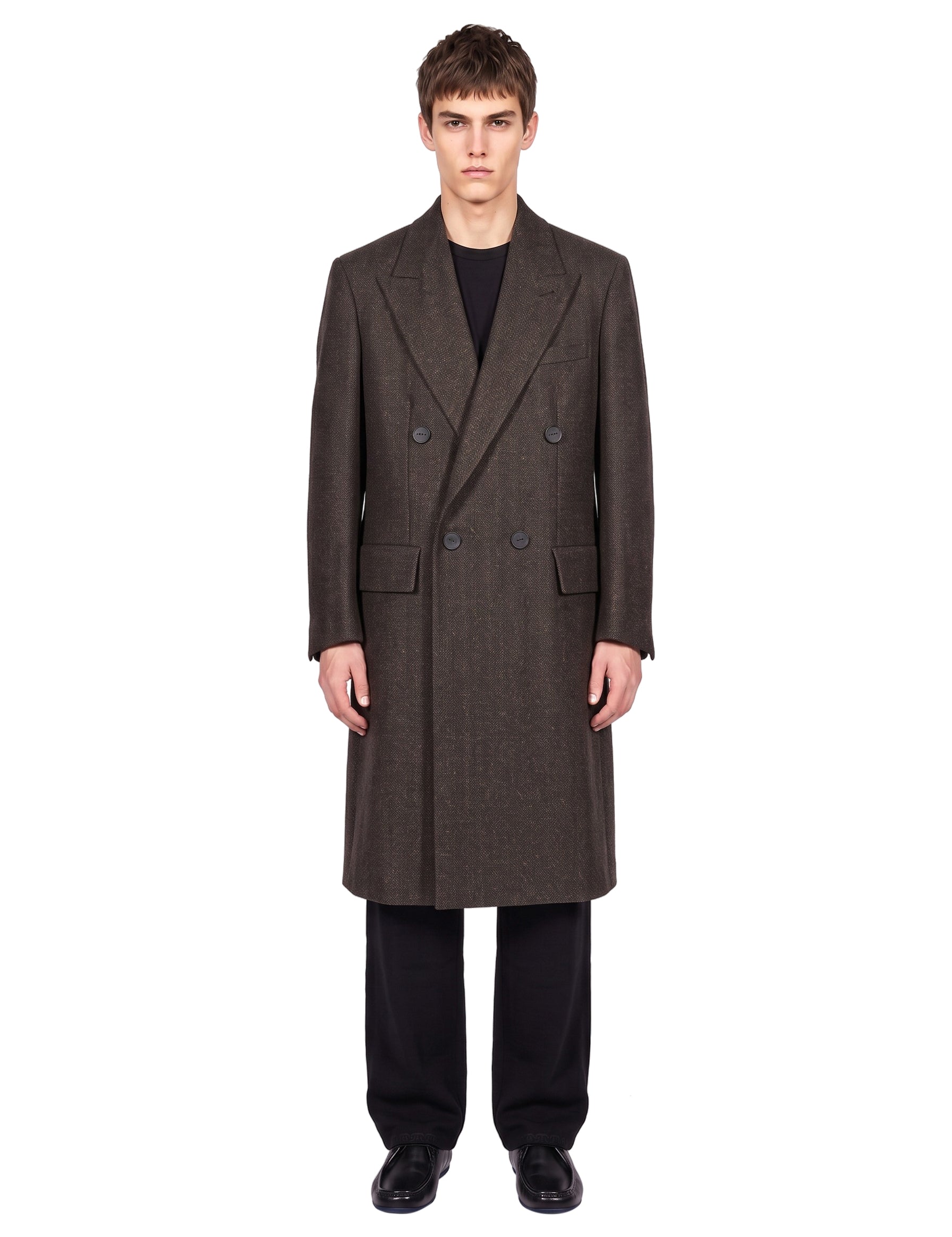 Cappotto doppiopetto Martinafranca in marrone 