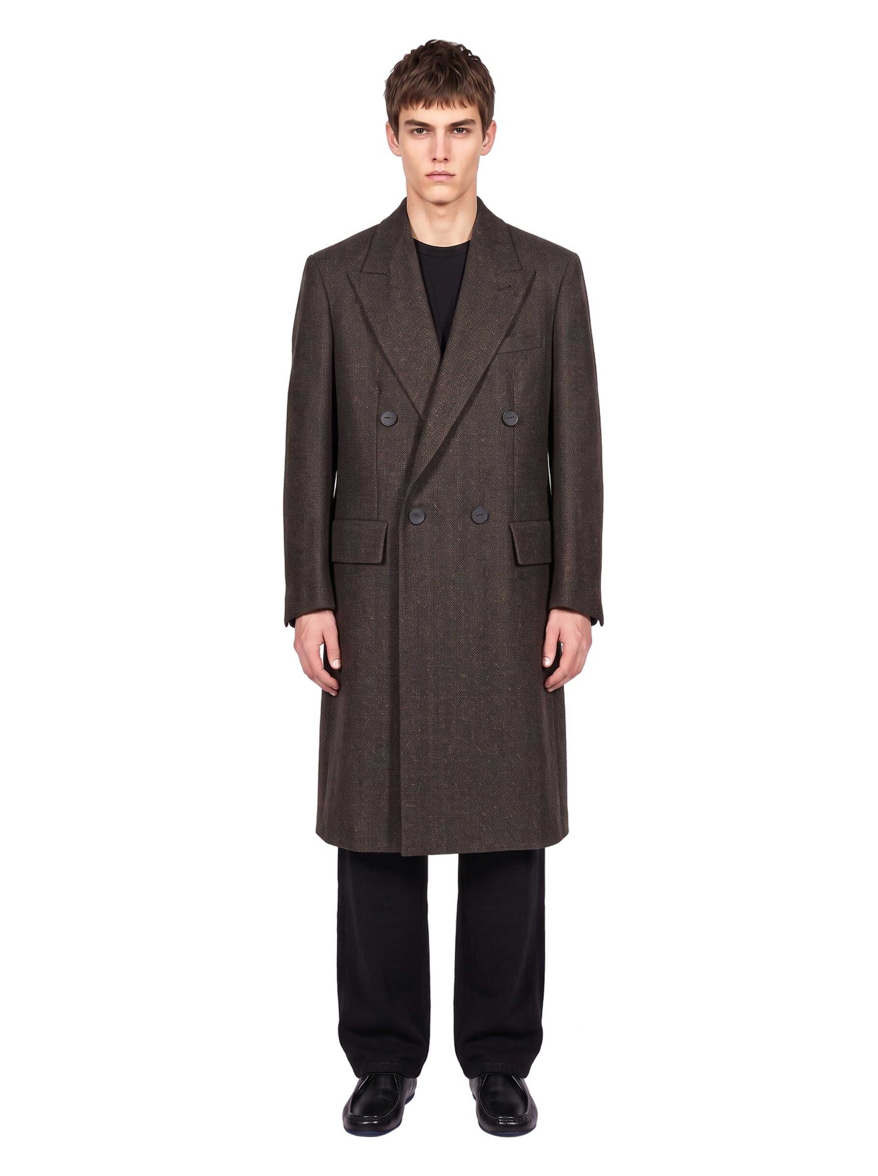 Cappotto doppiopetto Martinafranca in marrone 