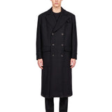 Cappotto doppiopetto Statte in nero 