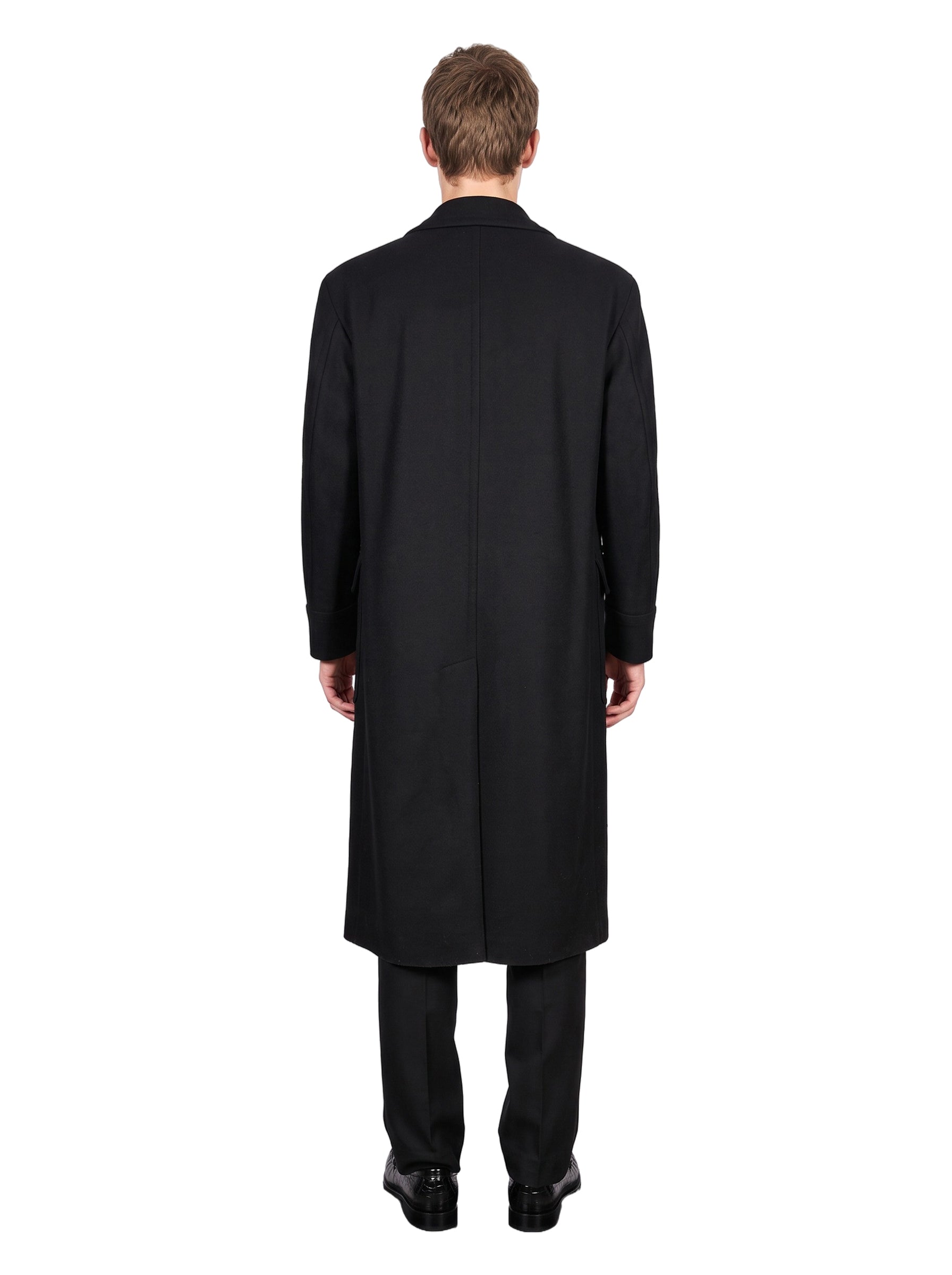 Cappotto doppiopetto Statte in nero 