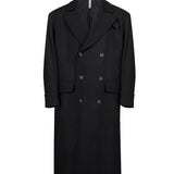 Cappotto doppiopetto Statte in nero 