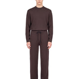 Pantaloni in maglia Torremozza in marrone 