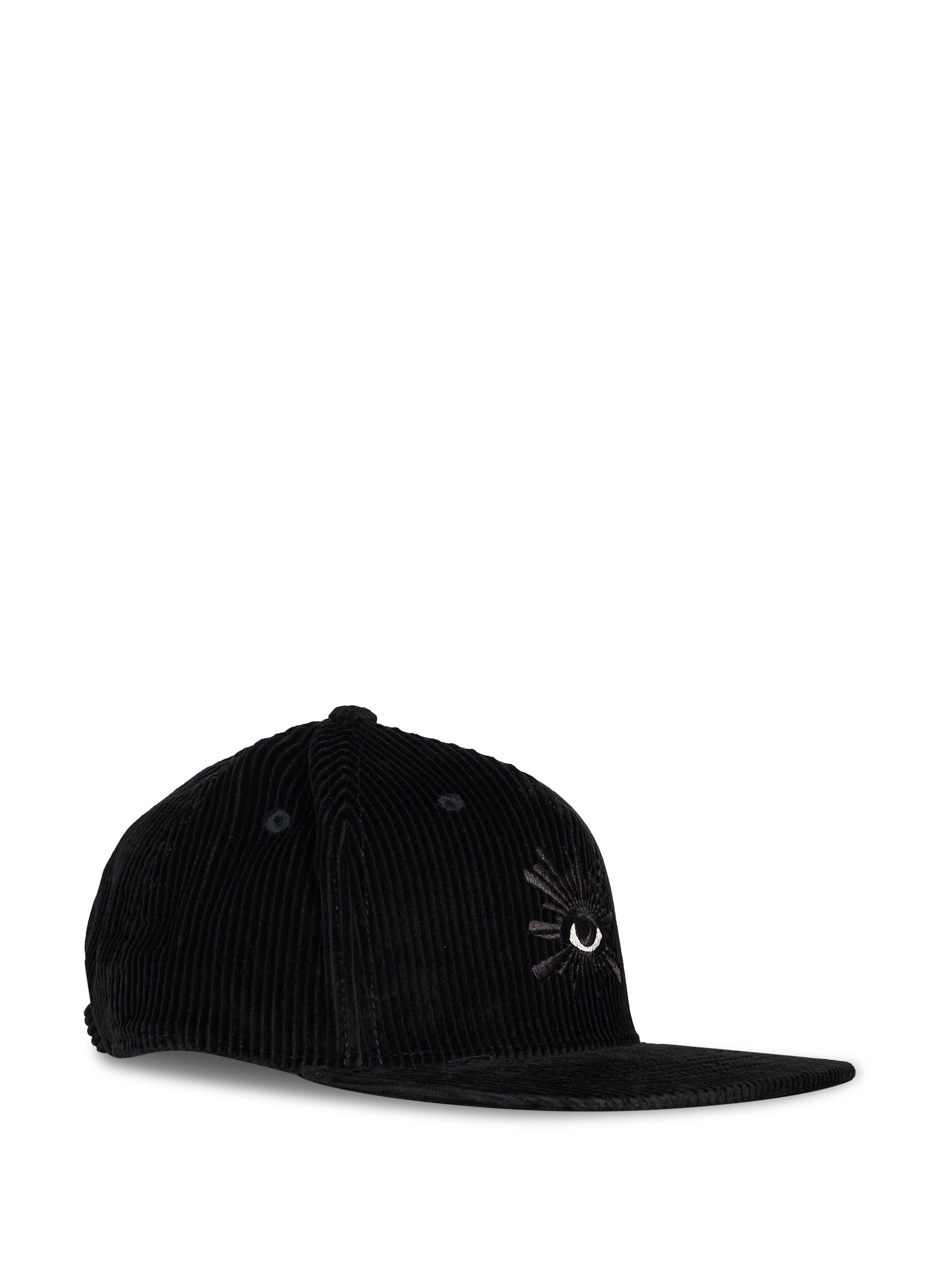 Cappellino da baseball a coste all seeing in nero 