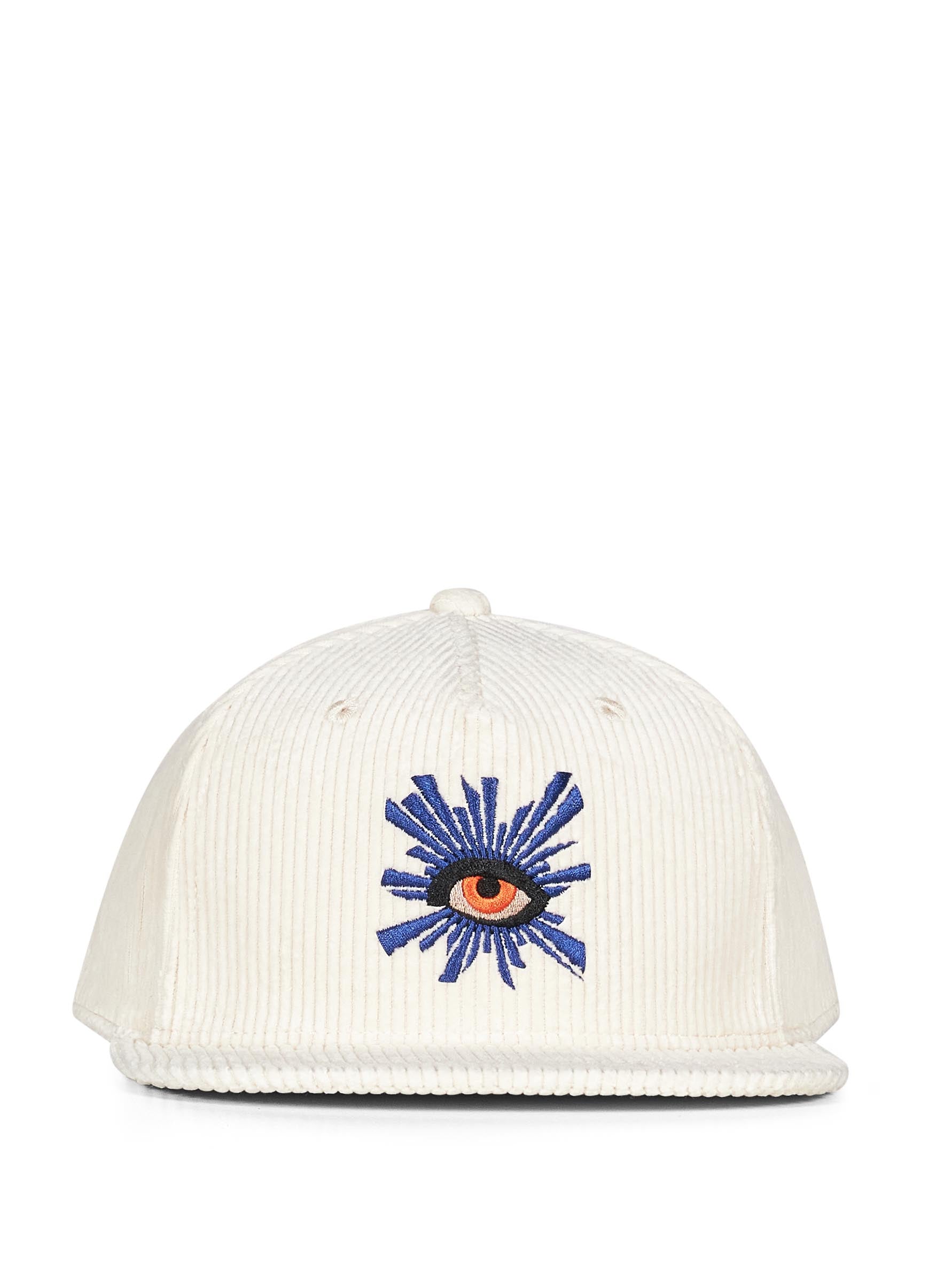 Cappellino da baseball a coste all seeing in avorio 