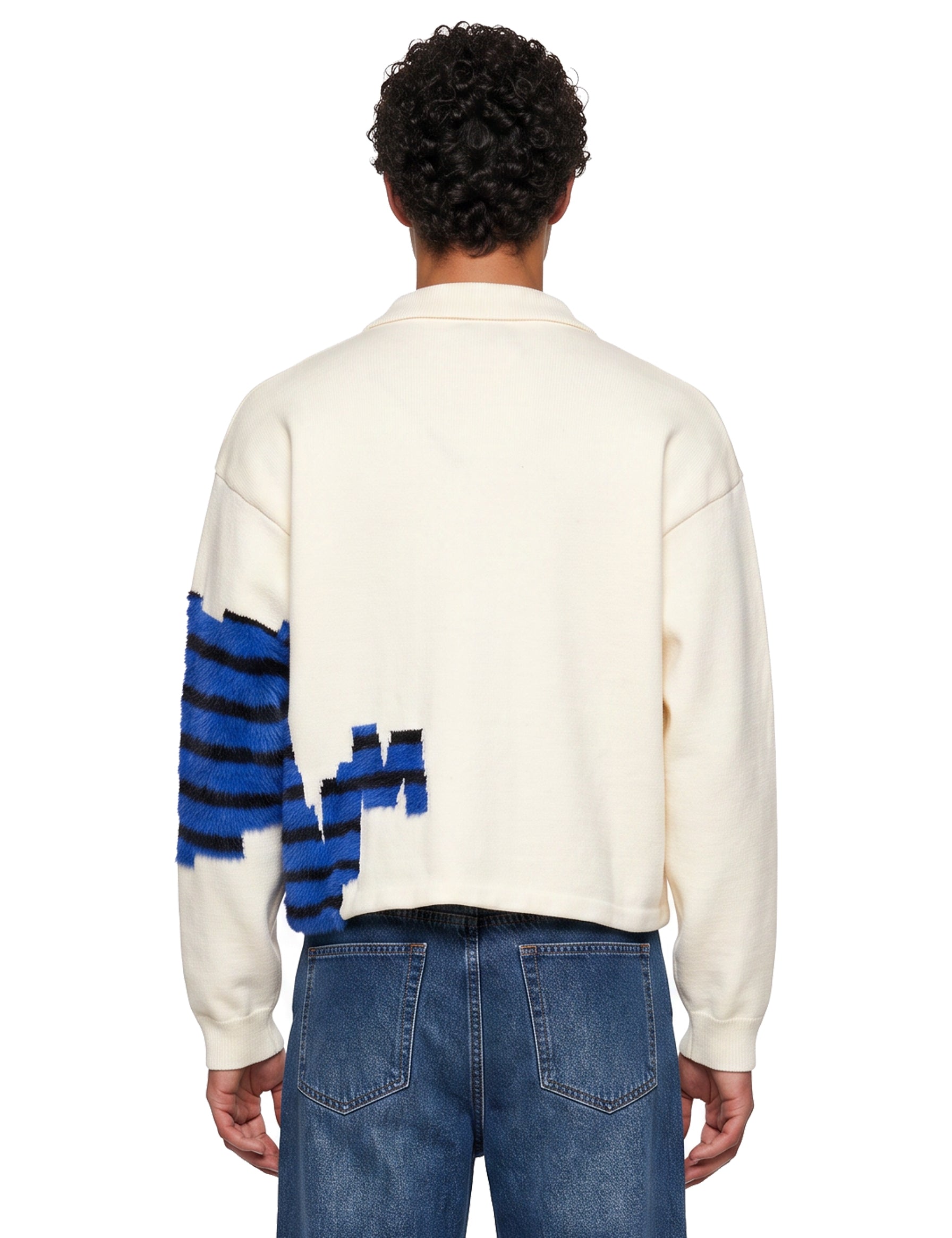 Maglione con ricamo Painter in bianco 