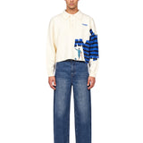 Maglione con ricamo Painter in bianco 