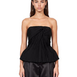 Top con peplum Demea in nero 