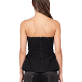 Top con peplum Demea in nero 