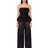 Top con peplum Demea in nero 