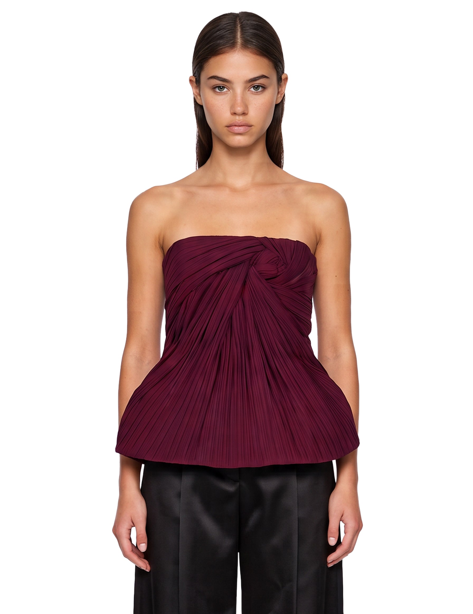 Top peplum Demea in borgogna 