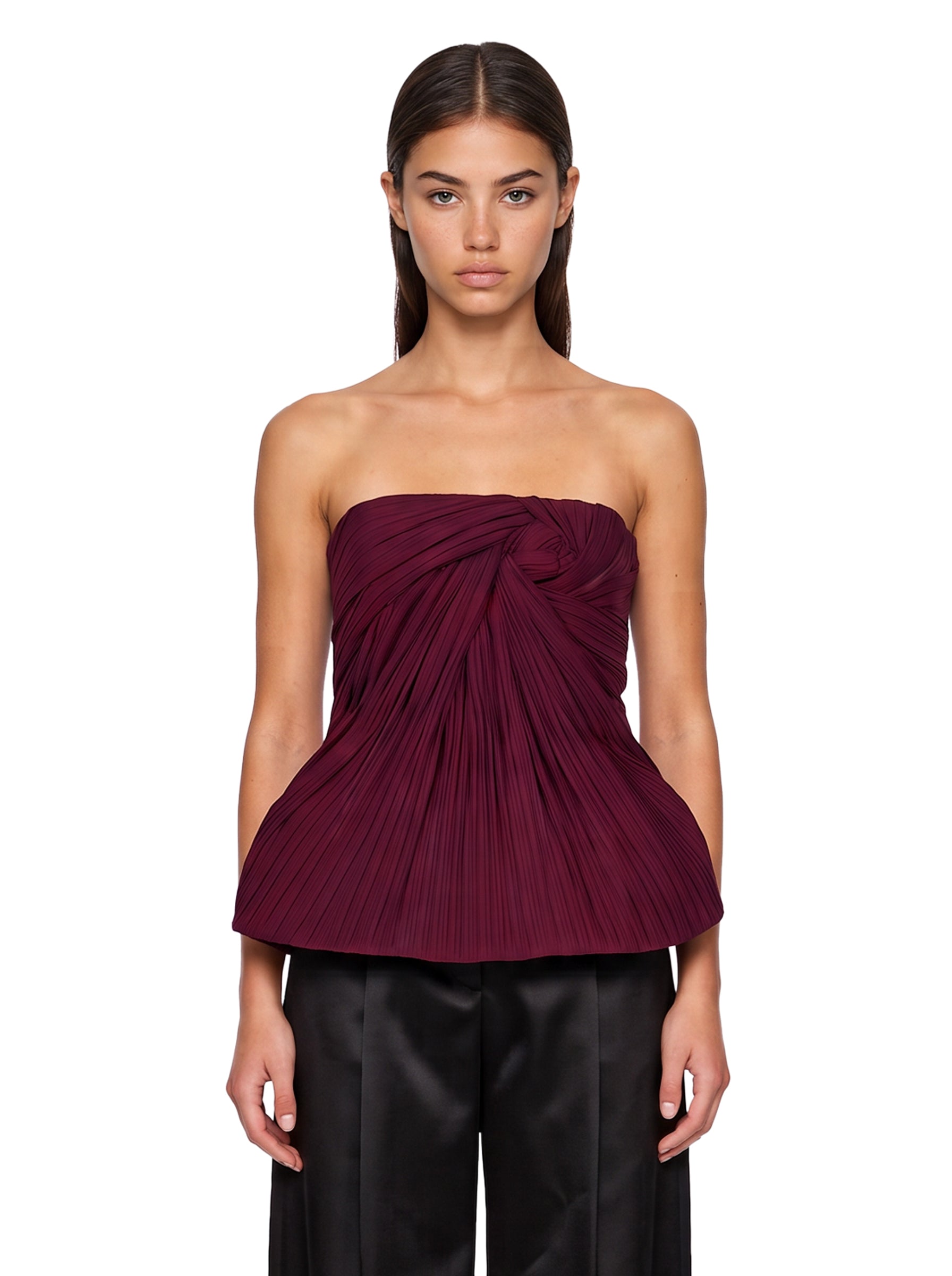 Top peplum Demea in borgogna 