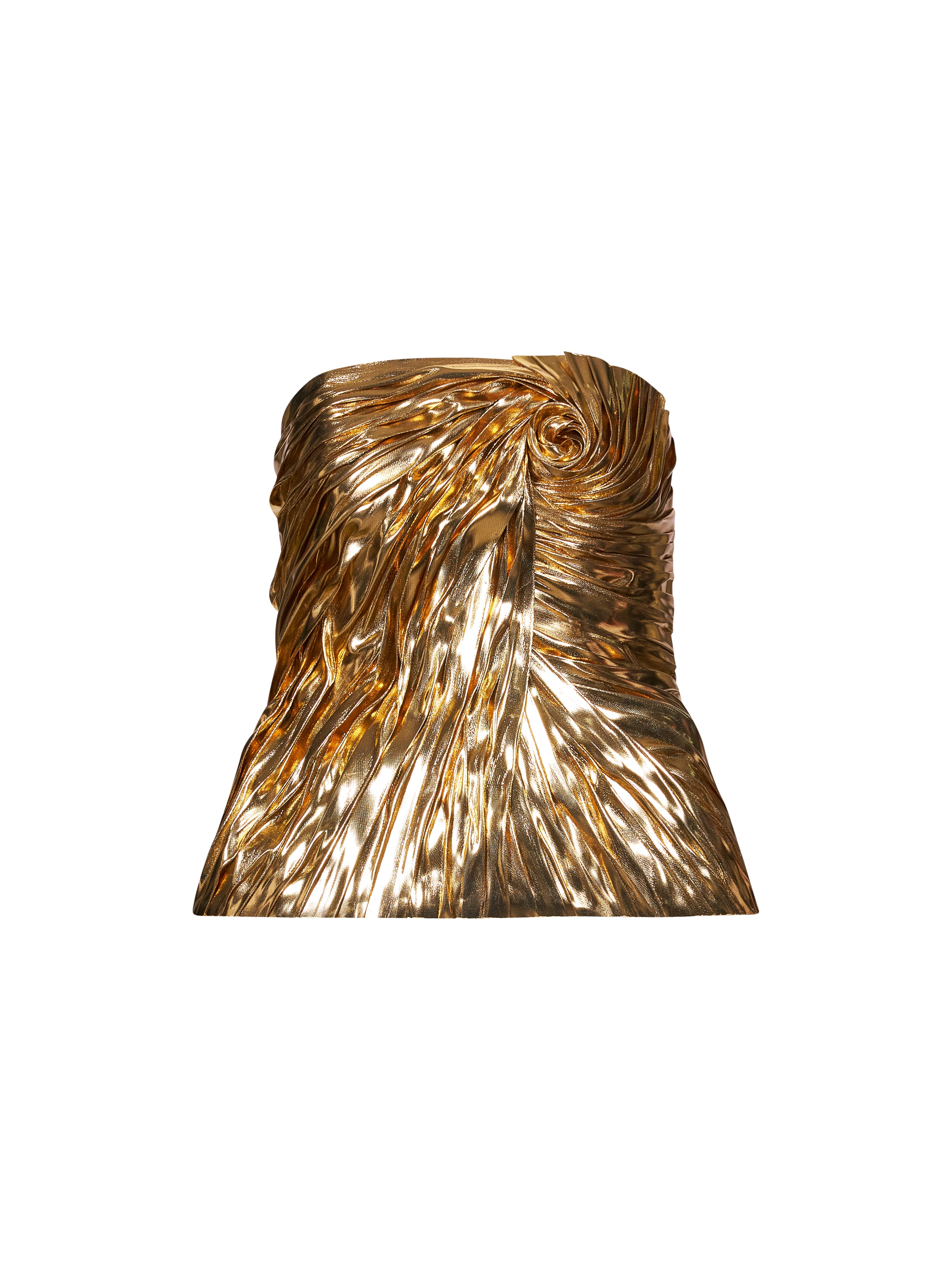Top Egea in tessto laminato color oro 