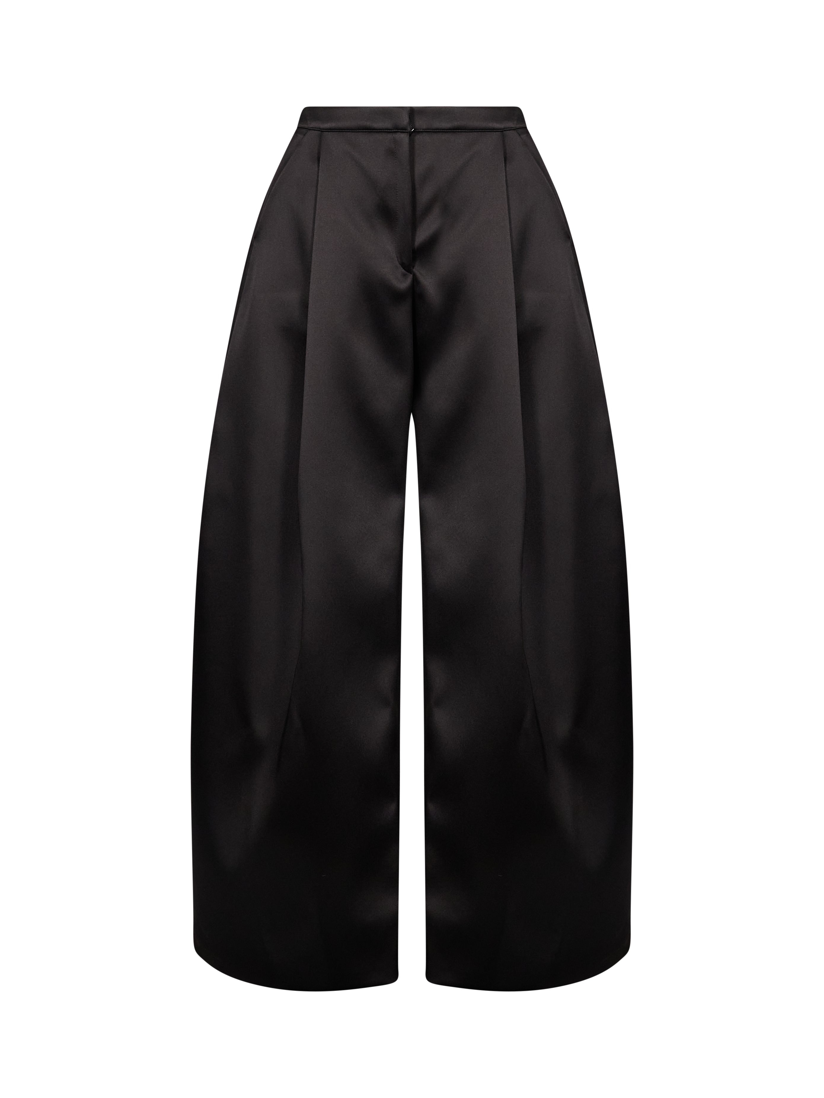 Pantaloni a gamba ampia in seta Egea in nero 