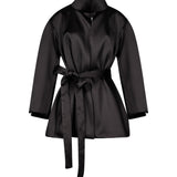 Giacca con design satinato Fahim in nero 